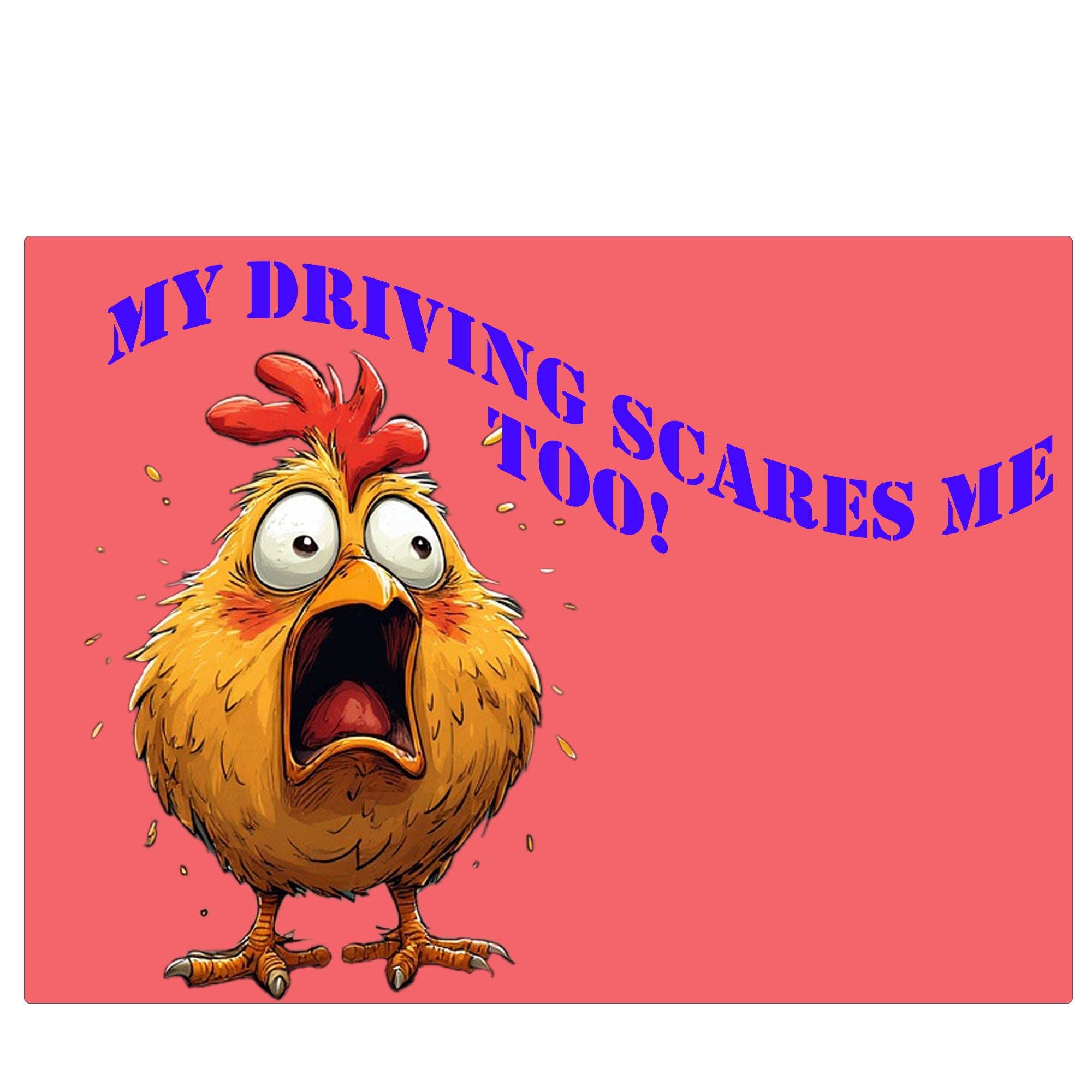 vinyl car graphics stickers funny decals Screaming Chicken