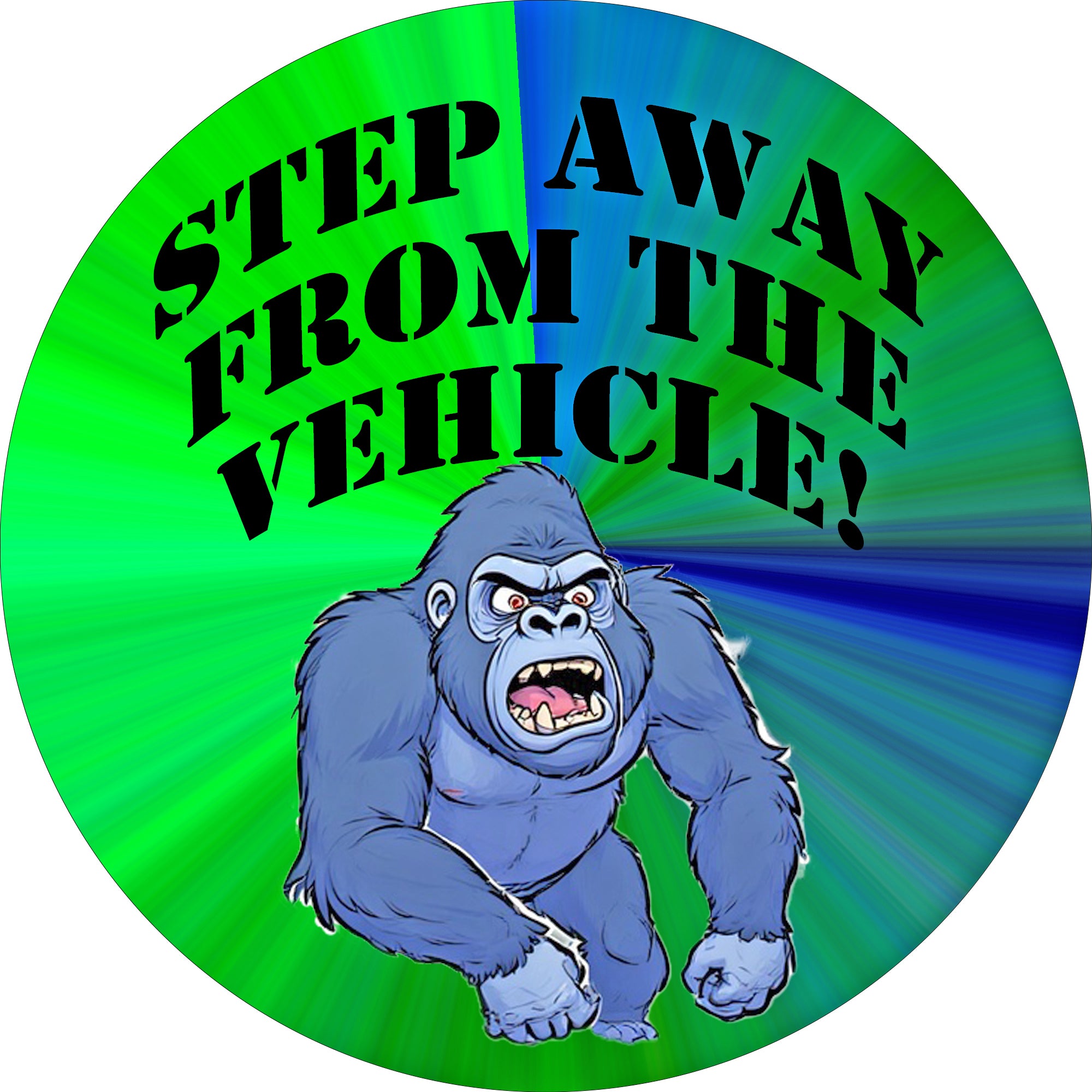 vinyl car graphics stickers funny decals, "Angry ape"